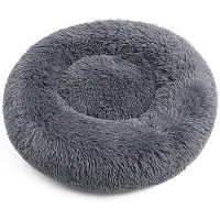 OEM Hondenbed, wasbaar hondenbed, hondenbed met twee zitplaatsen, geschikt voor grote, middelgrote en kleine honden, 50 cm, donkergrijs.