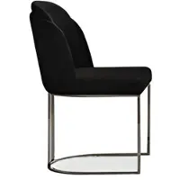 AEA Zwarte design eethoek: eettafel, bijzettafeltje, spiegel