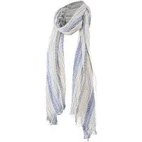 Sarlini Langwerpige Effen Sjaal Multi Denim
