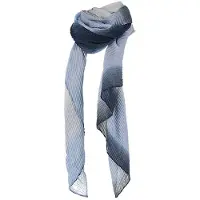 Sarlini Langwerpige Plisse Glitter Sjaal Multi Navy
