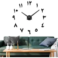 OEM Stijlvolle, moderne wandklok, zelf te monteren, met 3D-stickers, geschikt voor thuis en kantoor, grote klok