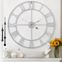 OEM Moderne wandklok, diameter 40 cm, Romeinse cijfers, stijlvolle klok voor de woonkamer