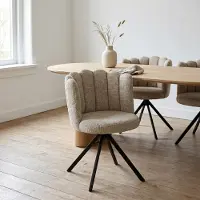 Giga Meubel Eetkamerstoel Julien Taupe Draaibaar