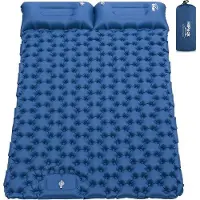 OEM Lattenbodem voor een tweepersoonsbed, kern van veren, 120 x 200 cm. Opblaasbaar bed voor kamperen, dubbele mat voor tent, ultralicht, met kussen