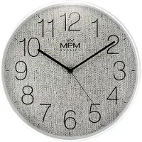 OEM Kunststof wandklok met textielprint, diameter 295 mm, geschikt voor woonkamer, slaapkamer, keuken, kantoor, café, hotelkamer