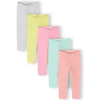 MINOTI Leggings citroen / grijs gemêleerd / mintgroen / koraal / pink