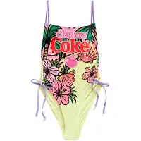 Next Shaping-badpak 'Cherry Coke' pasteelgeel / groen / pitaja roze / rood