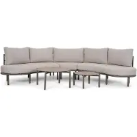 Lifestyle Garden Furniture Loungeset tuin 5 personen Aluminium Taupe Perla
