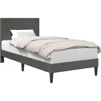 vidaXL Bedframe met hoofdeinde Donkergrijs 80 x 200 cm Corduroy stof