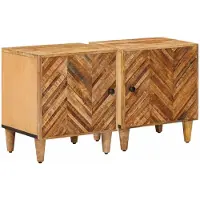 vidaXL Nachtkastje 2 st Bruin 40 x 33,5 x 46 cm Massief Mango Hout