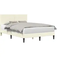 vidaXL Bedframe met hoofdeinde Crèmekleurig 140 x 200 cm Corduroy stof
