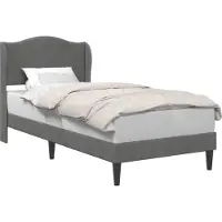vidaXL Bedframe met hoofdeinde Donkergrijs 100 x 200 cm Fluweel