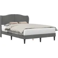 vidaXL Bedframe met hoofdeinde Donkergrijs 120 x 190 cm Fluweel
