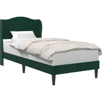 vidaXL Bedframe met hoofdeinde Donkergroen 100 x 200 cm Fluweel