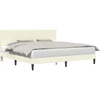 vidaXL Bedframe met hoofdeinde Crèmekleurig 180 x 200 cm Corduroy stof