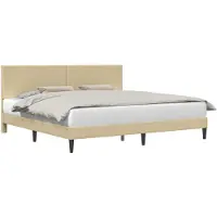 vidaXL Bedframe Lichtgroen Grijs 200 x 200 cm Corduroy stof