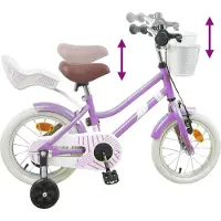 vidaXL Kinderfiets 14 Inch voor 3-5 jaar oud Paars