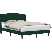 vidaXL Bedframe met hoofdeinde Donkergroen 160 x 200 cm Fluweel