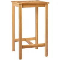 vidaXL Bartafel, natuurlijke look, 60 x 60 x 105 cm, massief teakhout