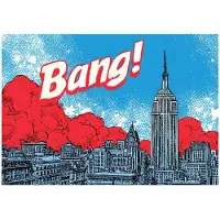WALLARENA - Behang 200x140 cm + Fotobehang - Vliesbehang - Stad motif - Voor Kinderen - Op de Flizelin - Blauw