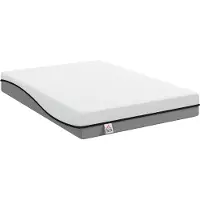 HOMCOM Matras-Gebreid stof, gel-memoryfoam-200L x 140B x 20H cm-Grijs