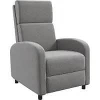HOMCOM - Relaxfauteuil - met Ligfunctie - Polyester - Grijs
