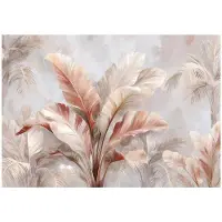 WALLARENA - Behang 312x219 cm + Fotobehang - Vliesbehang - Bladeren motif - Naar de slaapkamer, woonkamer - Op Flizelinie - Beige