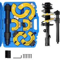 Vevor Veercompressorset - Chassisveer compatibel met 22 mm inbussleutel. Universele veercompressor met een draagvermogen van 4500 kg. Professionele veercompressor. Gereedschap voor schokdempers.