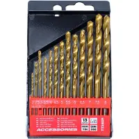 AWTOOLS AW42317 - Titanium Metaalboor Set - HSS - 13 Stuks - 2-8mm