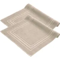 Komfortec Badmat Set - 2 stuks - Handdoek Dikte - Hotelkwaliteit - 50x70 cm - 100% Katoen - Zachte en Absorberende Douchemat/Handdoek - Beige
