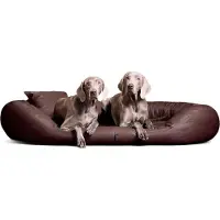 Tierlando Orthopedisch hondenbed SAMMY | Gemakkelijk te reinigen kunstleer | Maten: L-XXXXL - Afmetingen: 140x105 cm | Kleur: 01 Bruin