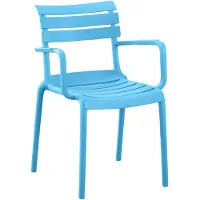 CLP Joliya Tuinstoel - Stapelbaar - Armleuningen - blauw