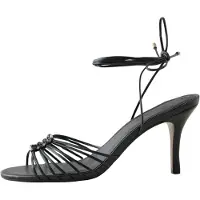 Next - Dames - N. Premium sandalen met bandjes en metalen details - Zwart