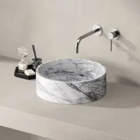 Best design Pureline marmer waskom Ø30x13cm lilac marble