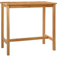 vidaXL Bartafel, natuurlijke look, 110 x 60 x 105 cm, massief teakhout