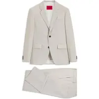HUGO Slim-fit tweedelig pak van wasbare stretchstof