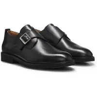 HUGO Leren gespschoenen met broguedetails Maat 44.5