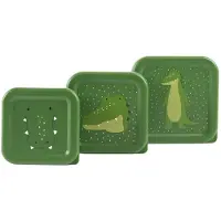 Trixie Set van 3 snackdozen  Mr. Alligator  3-delige snackbox  Makkelijk te openen  Ideaal voor kinderen