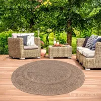 Muratap Sahara rond buitenkleed jute-look weerbestendig vloerkleed 160 cm rond