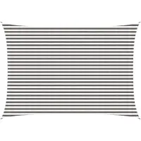 vidaXL Zonneschaduwzeil 3 x 6 m HDPE Rechthoekig Lichtgrijs en wit