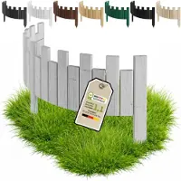 Pemicont moestuinrand hout - kantelen - 100 x 30 cm - zilver - grenen - drie grondpennen