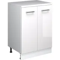 Vicco Uitbreidingskast Rion, Wit Hoogglans/Wit, 60 x 46 cm zonder schuine kant met 2 deuren