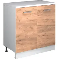 Vicco Uitbreidingskast Rion, Goudkleurig Eiken/Wit, 80 x 46 cm zonder schuine kant met 2 deuren
