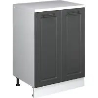 Vicco Uitbreidingskast Rion, Antraciet landhuis/Wit, 60 x 46 cm zonder schuine kant met 2 deuren