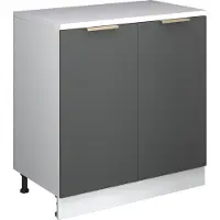 Vicco Uitbreidingskast Rion, Antraciet-goud/Wit, 80 x 46 cm zonder schuine kant met 2 deuren
