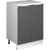 Vicco Uitbreidingskast Rion, Antraciet-goud/Wit, 60 x 46 cm zonder schuine kant met 2 deuren