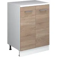 Vicco Uitbreidingskast Rion, Sonoma/Wit, 60 x 46 cm zonder schuine kant met 2 deuren