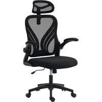 HOMCOM -bureaustoel - mesh (100% polyester) - 73x62x136cm - lichtgrijs