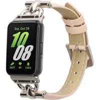 Kwmobile lederen horlogebandje geschikt voor Samsung Galaxy Fit 3 polsband - Echt leren smartwatch bandje - Activity tracker horloge band in oudroze