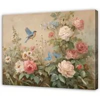 WALLARENA - Schilderij op Canvas 120x80 cm - Schilderijen - Canvas schilderij - Bloemen motif - Voor de slaapkamer van de salon - Op het doek